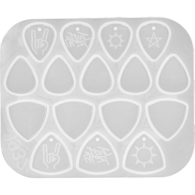 Siliconen Mal Herbruikbaar Multifunctioneel DIY Driehoek Gitaarpicks Kristal Epoxy Siliconen Mal white