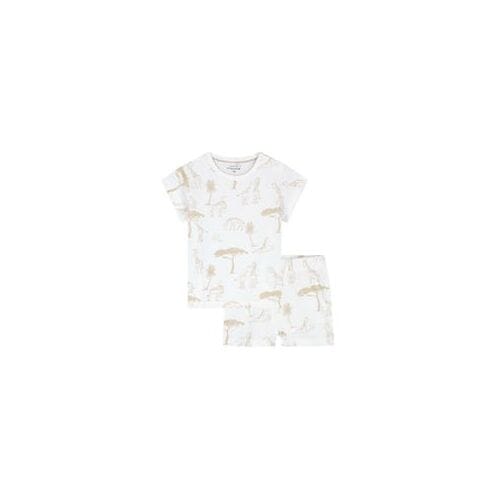 Prénatal peuter shortama giraffe Ivoor Wit 98 unisex