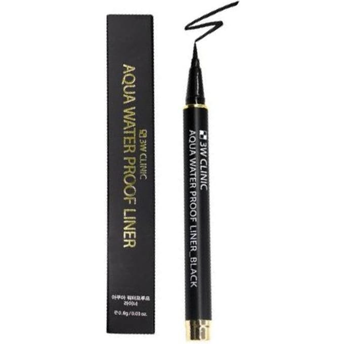 3W CLINIC Aqua Water Proof Liner 0.8g #Black #Black x 3pcs