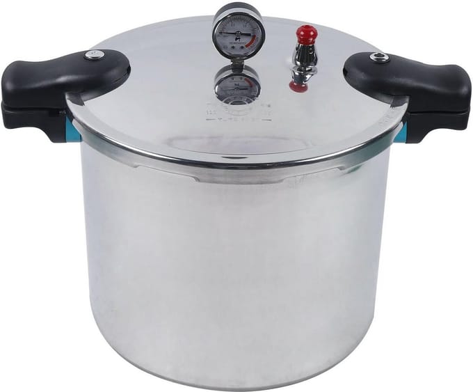 Drukpan - Snelkookpan Stoofpan - Maaltijden Bereiden - Geïntegreerde Drukmeter - 22 Liter - Zilver