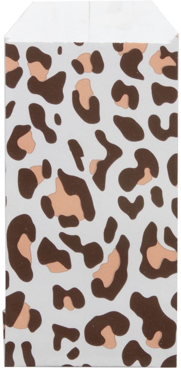 200x Papieren Zakjes Leopard 7x13cm