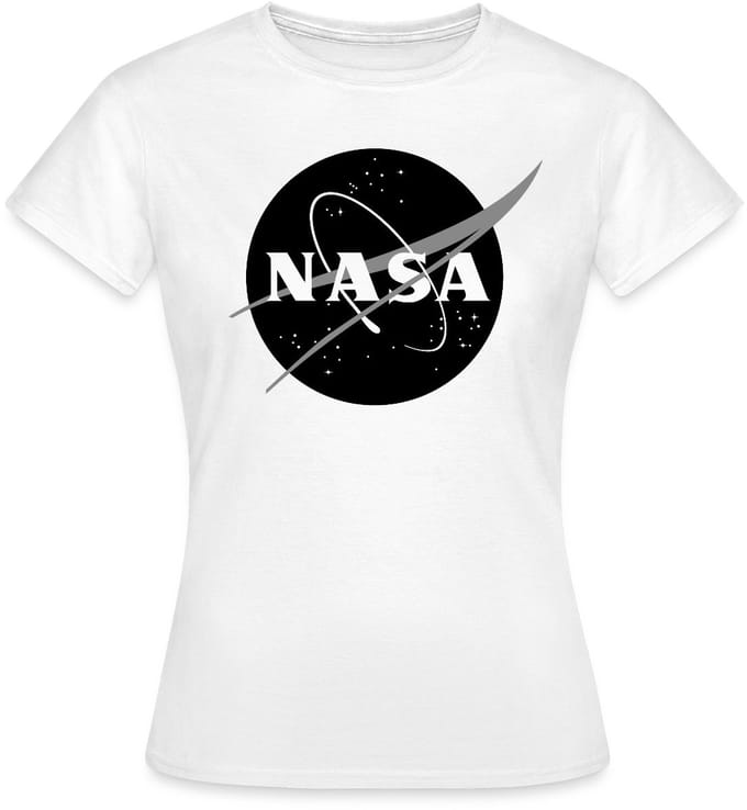 NASA zwart-wit klassiek logo T-Shirt Dames