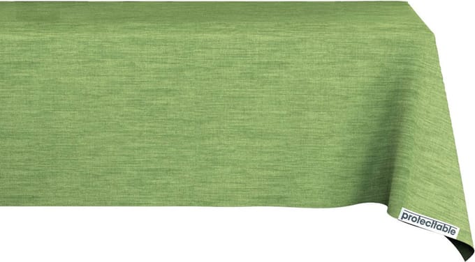 Protecttable - Tafelzeil Linnenlook Apple Green 140x250cm - Tafelkleed Afwasbaar - Kunststof