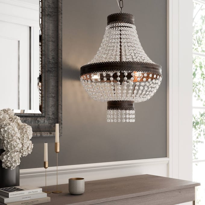 ONLI Hanglamp Impero met kristallen hangers