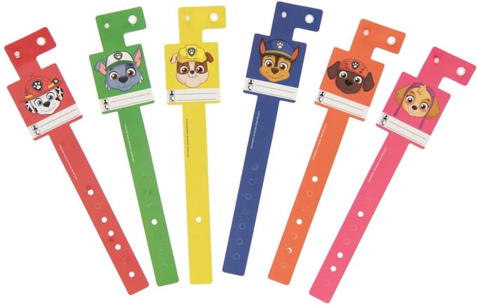 Naambandjes Paw Patrol - Armband - Multicolor - 6 stuks - Bracelet - kindveiligheid - child safety / SOS Bandjes / Identity Bracelet