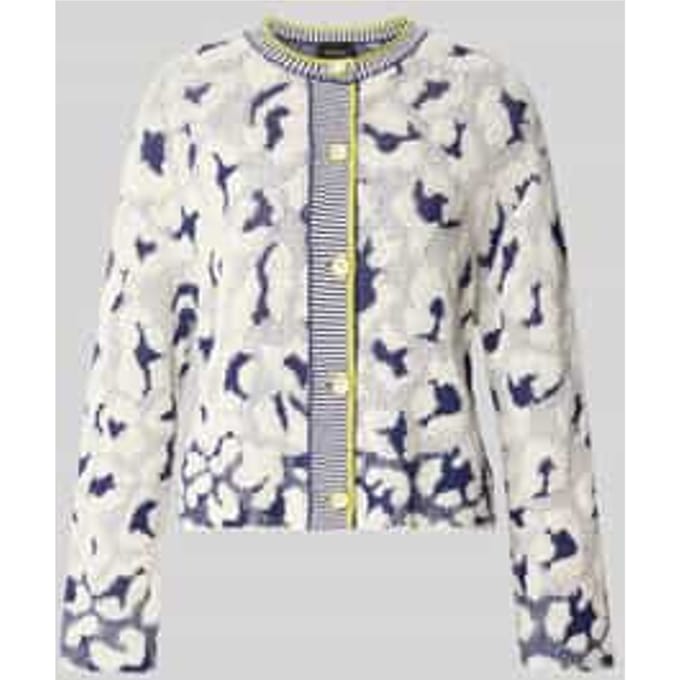 Gebreid jack in all-over look met ronde hals