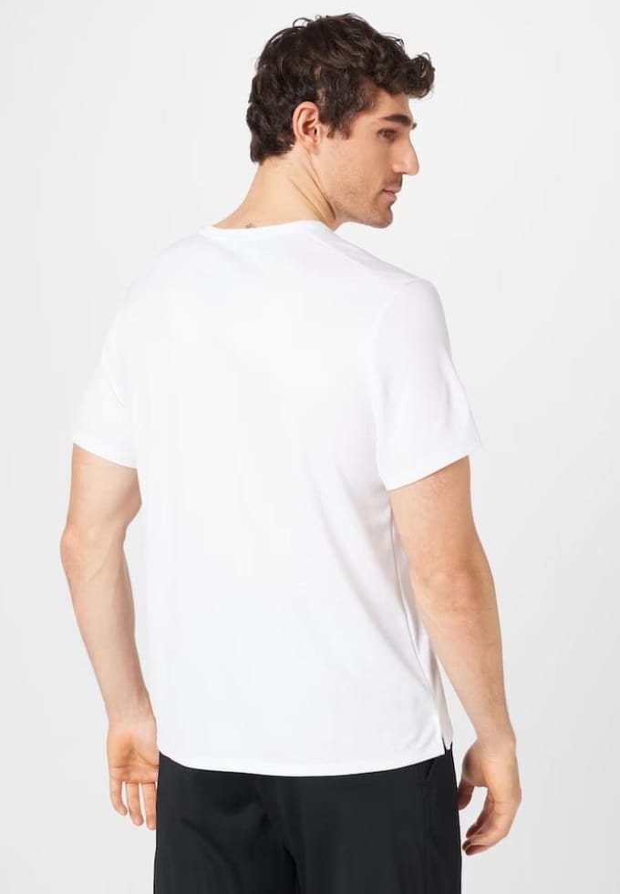Nike Dri Fit Heren Miler T-shirt met korte mouwen in wit