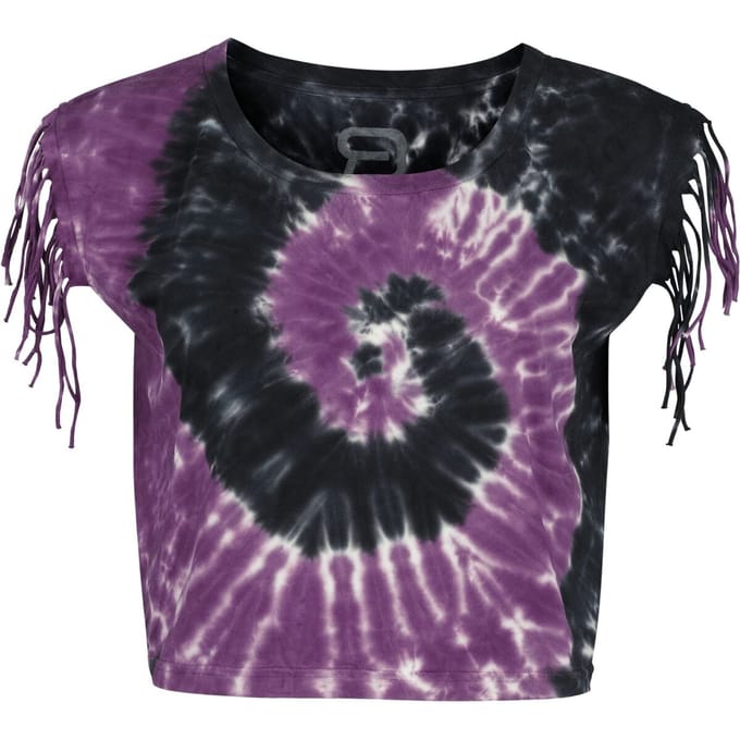 R.E.D. Rock-Engineered Design multicolor cropped top met tie-dye effect - Dames - S
