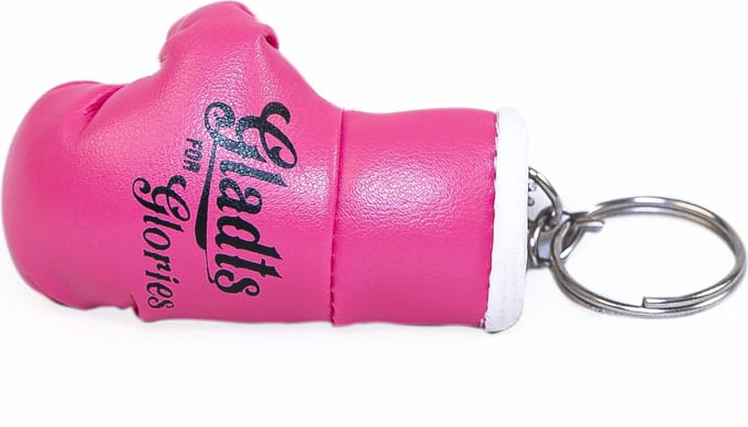 Gladts sleutelhanger bokshandschoen kleur roze