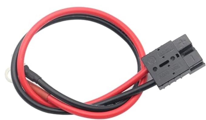 8AWG batterijadapterkabel met O-type klem en 50A stekker - 50 cm