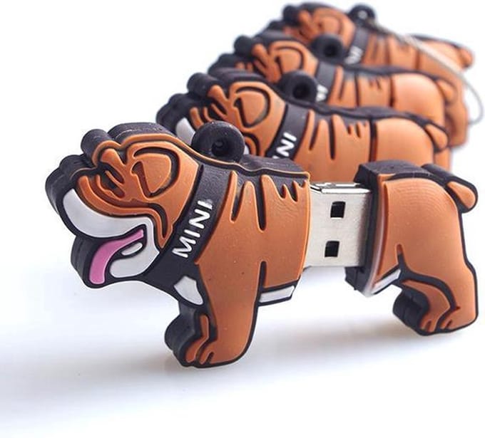 Bulldog hond 128GB 3.0 usb stick -1 jaar garantie - A graden klasse chip