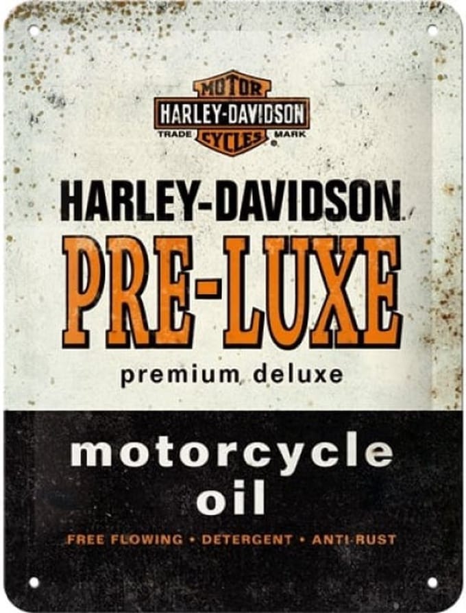 Wandbord 15 x 20 cm - Harley Davidson Pre Luxe Motorcycle Oil