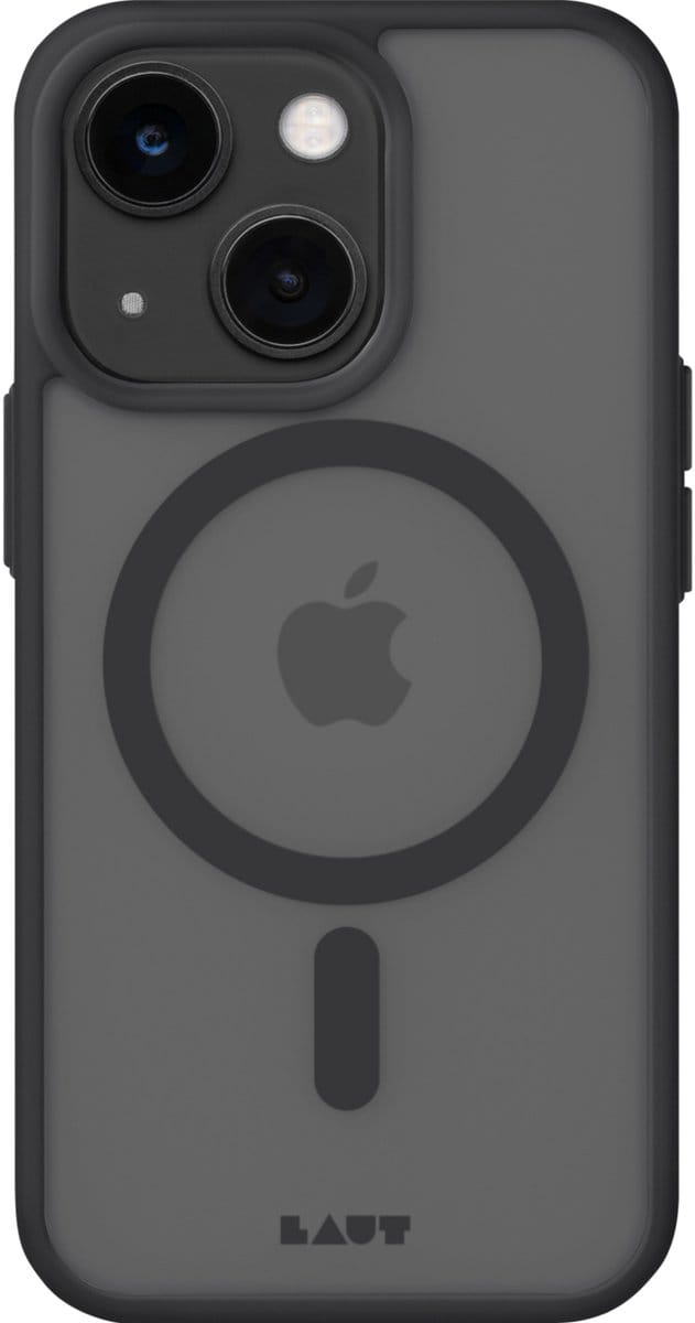 LAUT HUEX PROTECT Hoesje, Mat, Soft-Touch Afwerking, MagSafe® Compatibel, IMPKT Cell® Valbescherming, iPhone 15 Plus - Zwart