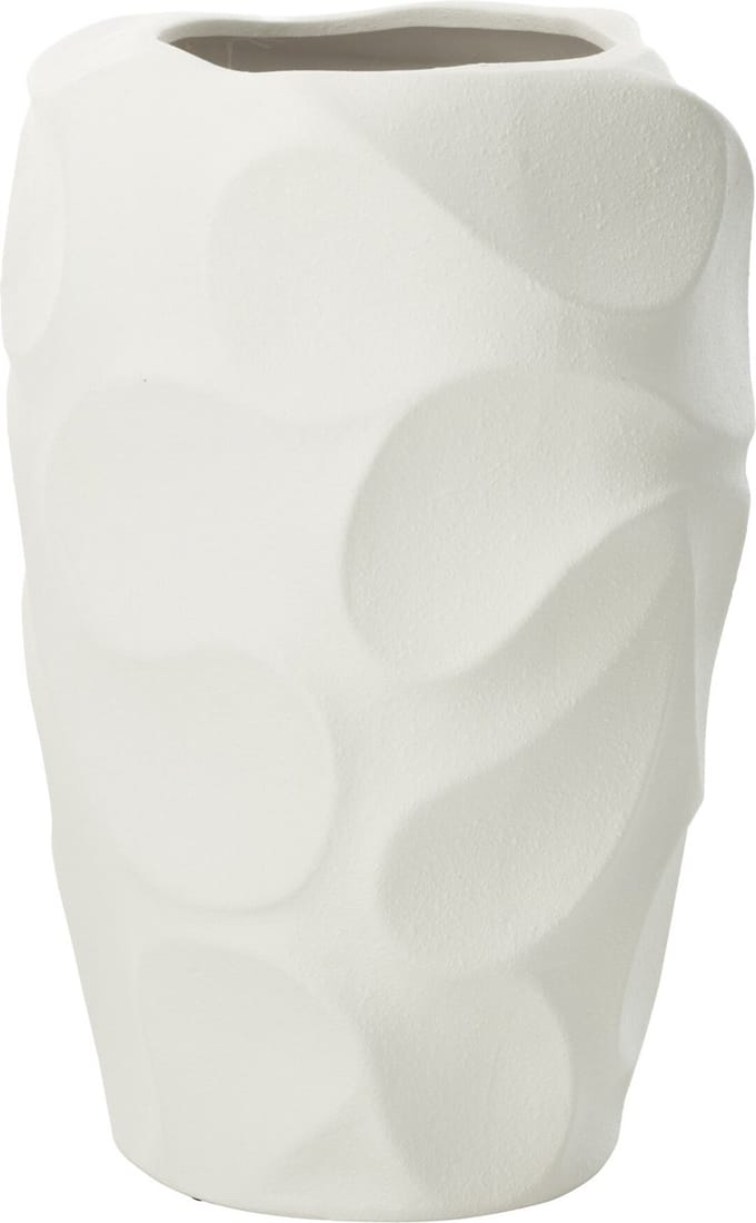 J-Line vaas Mirena - keramiek - wit - large - 43 cm hoog
