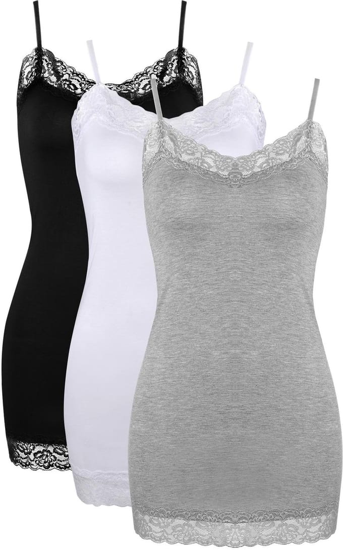 Allecto - Tanktop voor Dames - Comfortabele Camisole - Zwart, Wit en