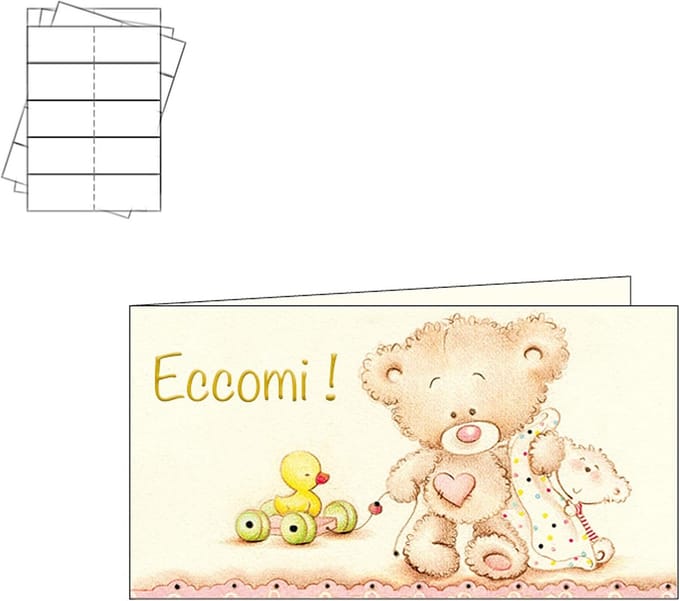 40 Stuks Bedankkaartjes Gastgeschenk Geboorte - Zwaar Karton