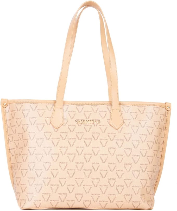 VALENTINO Schoudertas Lady Re Shopping Bag Beige / Multicolor Terracotta
