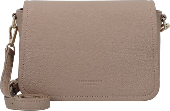 SEIDENFELT MANUFAKTUR Schoudertas Svedala Small Crossbag Smooth Taupe / Gold