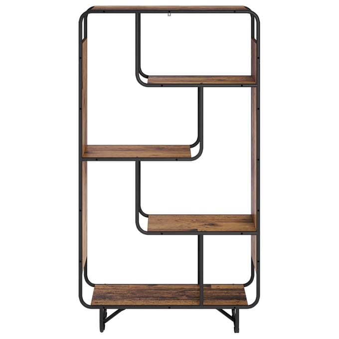 vidaXL - Highboard - Oud - hout - 80 - x - 37.5 - x - 144 - cm - Bewerkt - hout