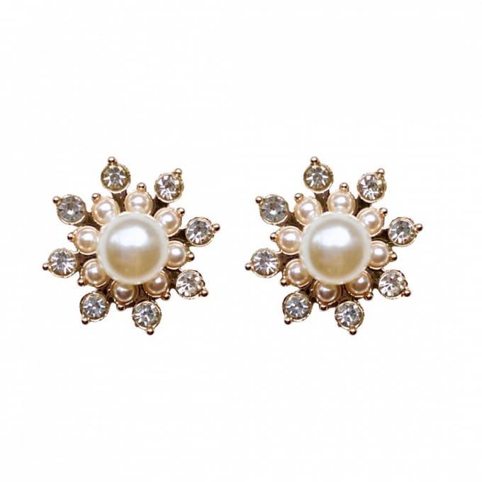 Clip oorbellen budget Synthetische-parel 2 cm-Charme Bijoux