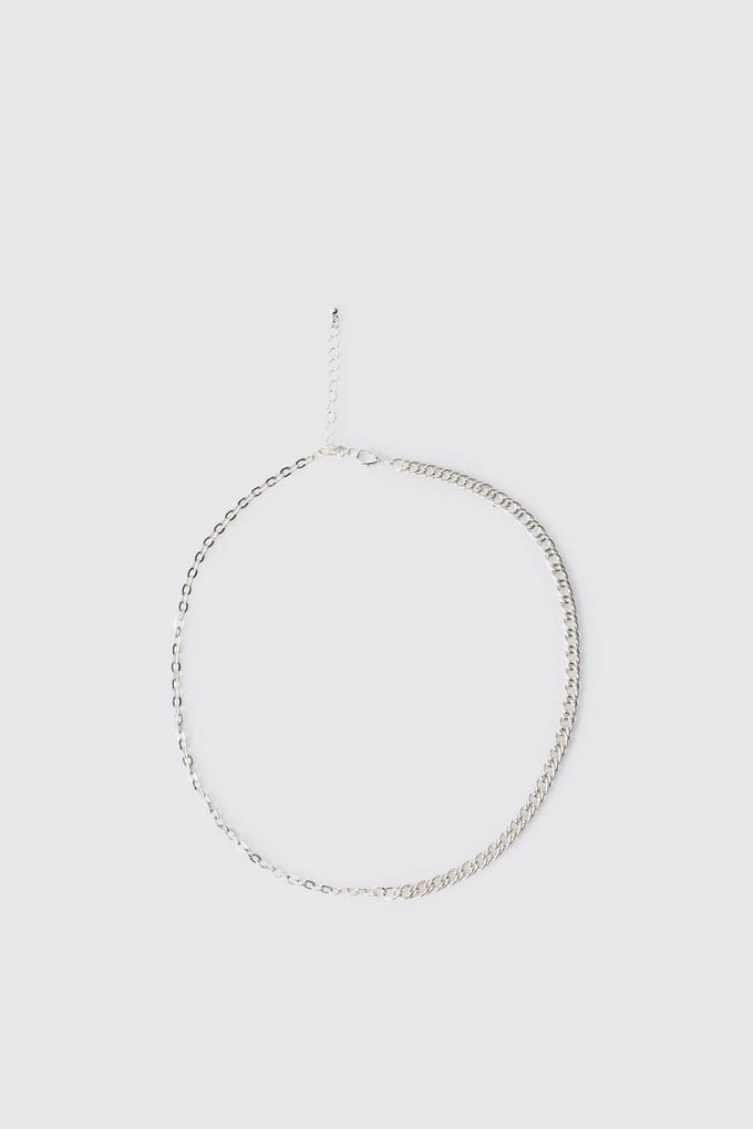 Gesplitste Ketting Halsketting | Silver