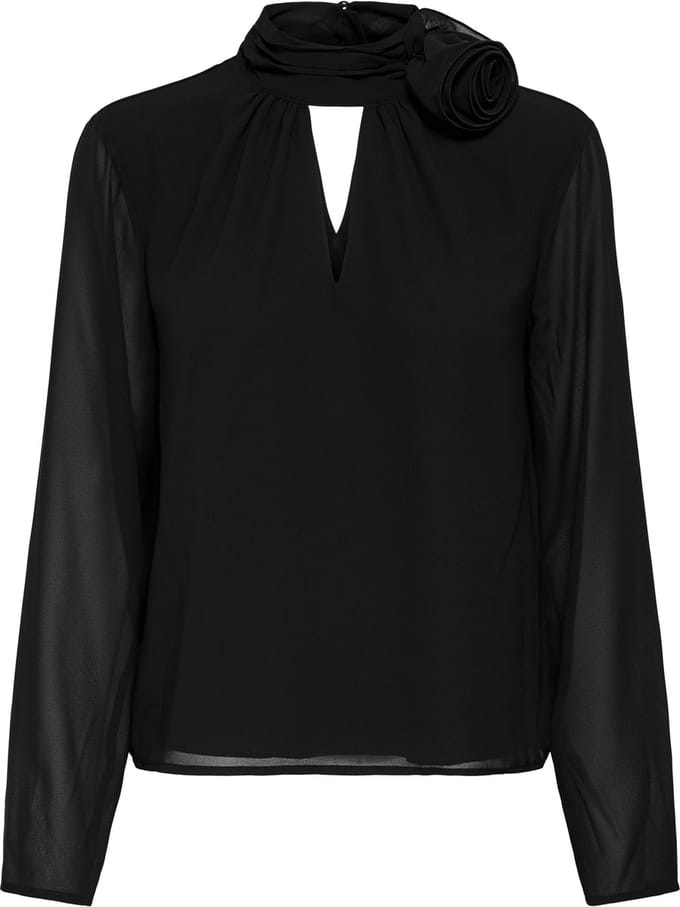 JDY - JDYNOMI L/S HIGH NECK ROSE TOP WVN - Dames - Blouses