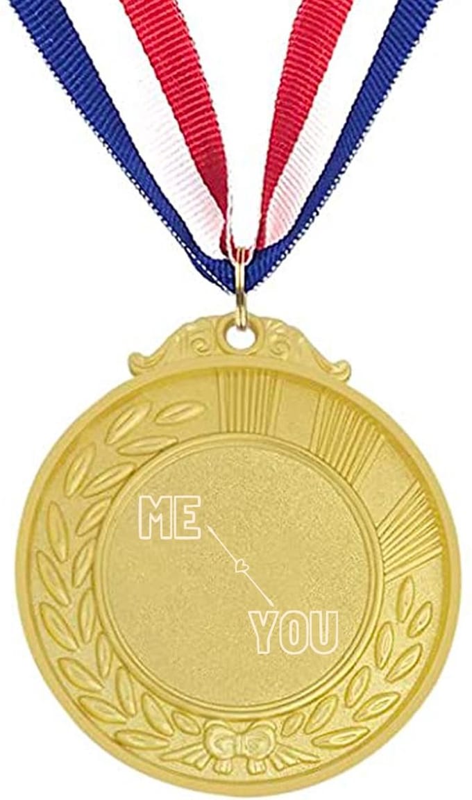 Akyol - ik en jij medaille goudkleuring - Liefde - relatie - cadeau