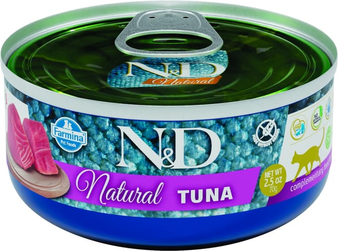 N&D Natural natvoeding voor de kat Tonijn 70 gr. - per 24 stuks