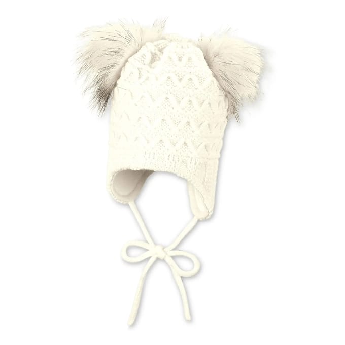 Gebreide muts met 2 pompons voor babymeisjes Sterntaler