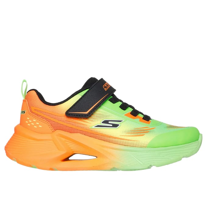 Skechers Tidal-Tech jongens sneakers oranje groen - Maat 29 - Uitneembare zool