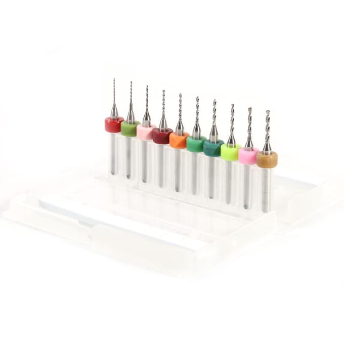10 stuks 0.61.5mm Gecementeerd Carbide Mini Micro Boortjes voor CNC PCB Printplaat