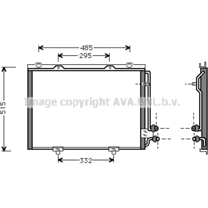 Condensator, airconditioning AVA COOLING MS5232 AVA