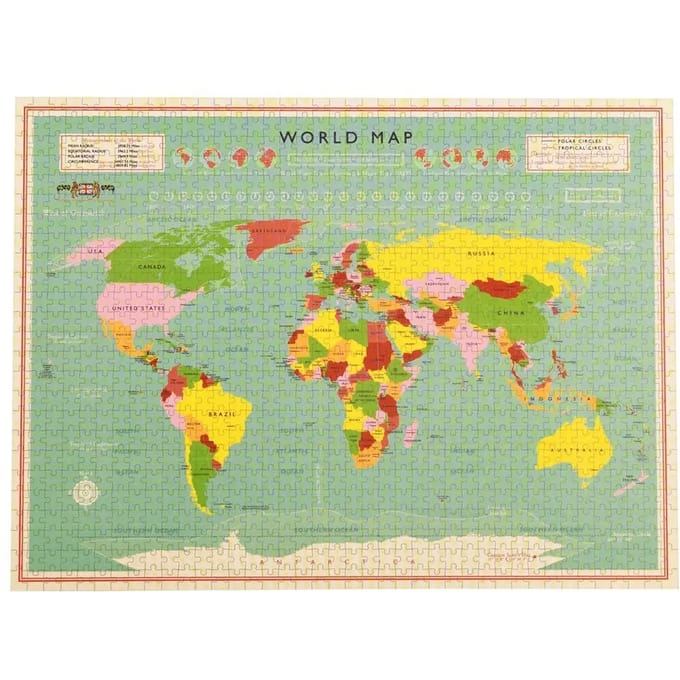 1000 stukjes puzzel Rex London World Map