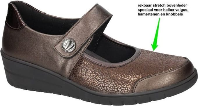 Solidus -Dames - brons - ballerina's & mocassins - maat 35.5
