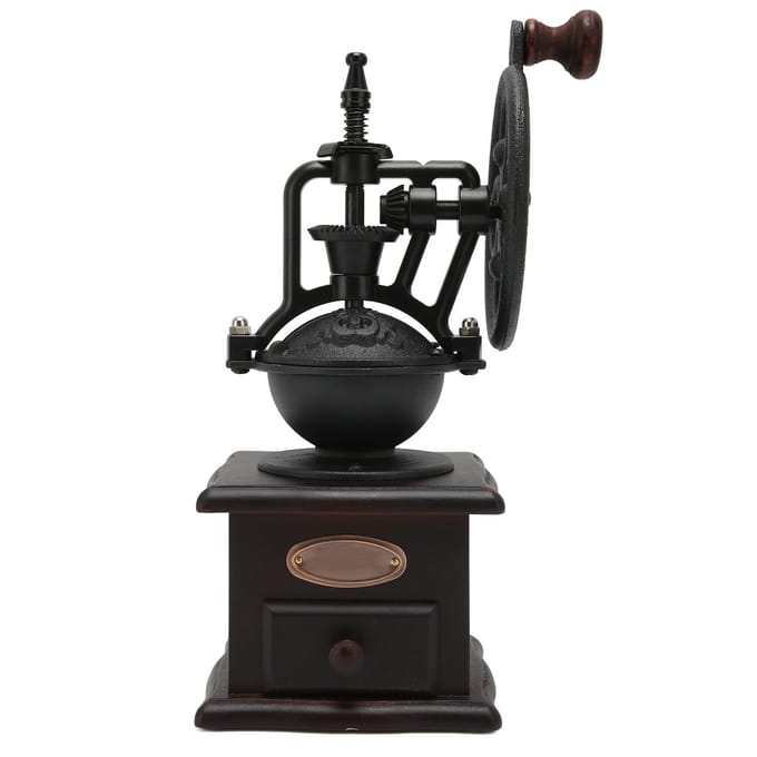 Handmatige Koffiemolen Professioneel Draagbaar Vintage Handkoffiemolen voor Thuis Westers black