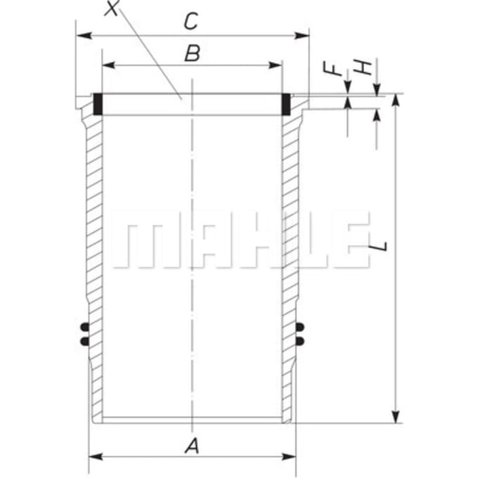 Voering, cilinderkop MAHLE 227 LW 00109 001