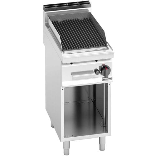 GGM Gastro Gas Lavasteingrill - 6,9 kW Zilver