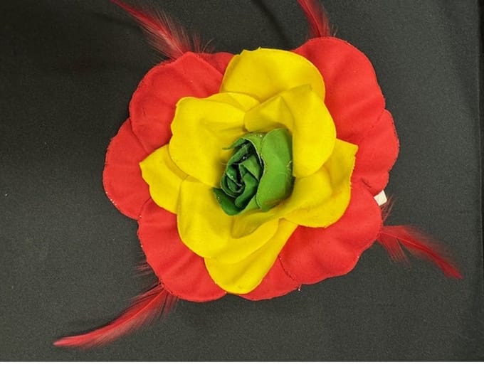 luxe bloem rood geel groen