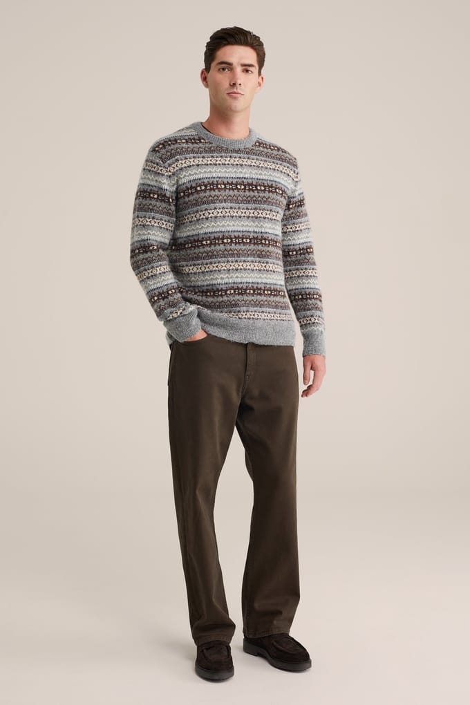 We Fashion Pullover Blended Light Grey Größe: M | Pullover Outlet | Herren | Grau