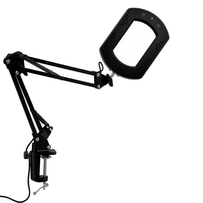 15X Vergrootglas met Licht 5 Kleurtemperaturen 360 Graden Draaibare Arm USB-Powered Verlicht Vergrootglas om te Lezen