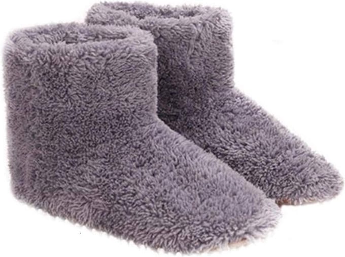 TechU™ Warme Fleece Voetenwarmer – Zachte Pluche Voet Heater – USB Plug-in – Grijs