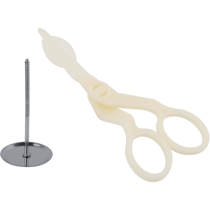 Plastic Bloem Maken Taart Transfer Fondant Suikerwerk Schaar Gebak Decoratie Gereedschap white