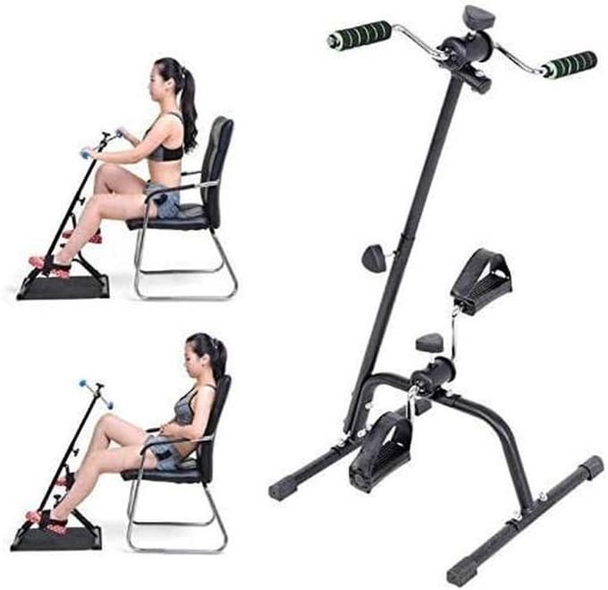 Hometrainer Armen Benen - Pedaal Trainer - Spierversteviging Bloedsomloop - Opvouwbaar Compact Ontwerp - 73-96 cm Hoog - Zwart