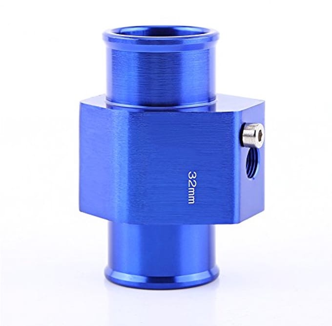 Universele watertemperatuurmeter voor auto - Metalen adapter voor tuinslangen