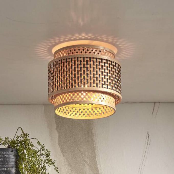 Good & Mojo GOOD &amp; MOJO Bhutan plafondlamp, bamboe, Ø 25 cm