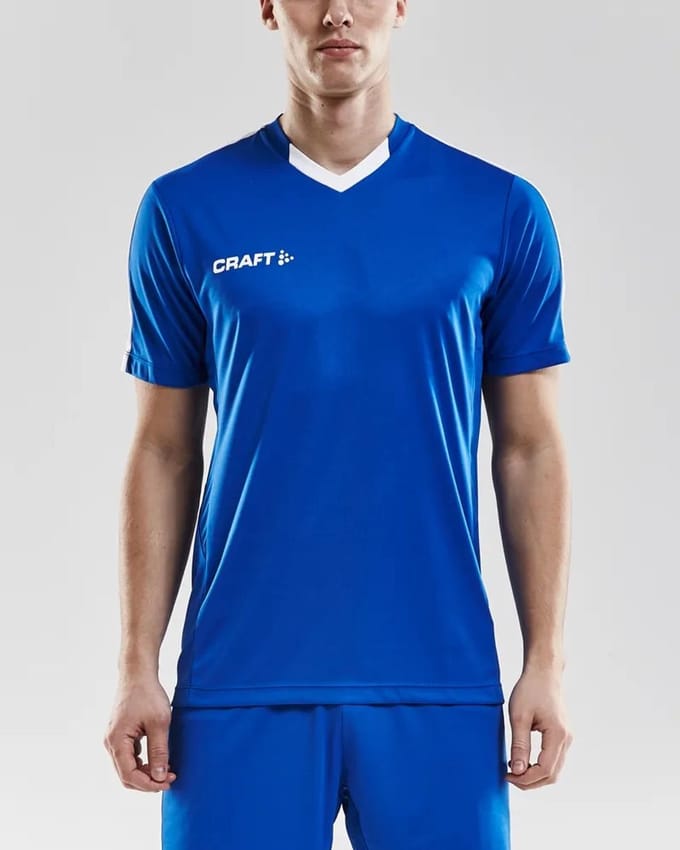 Craft Progress Contrast Shirt Korte Mouw Heren - Royal | Maat: M