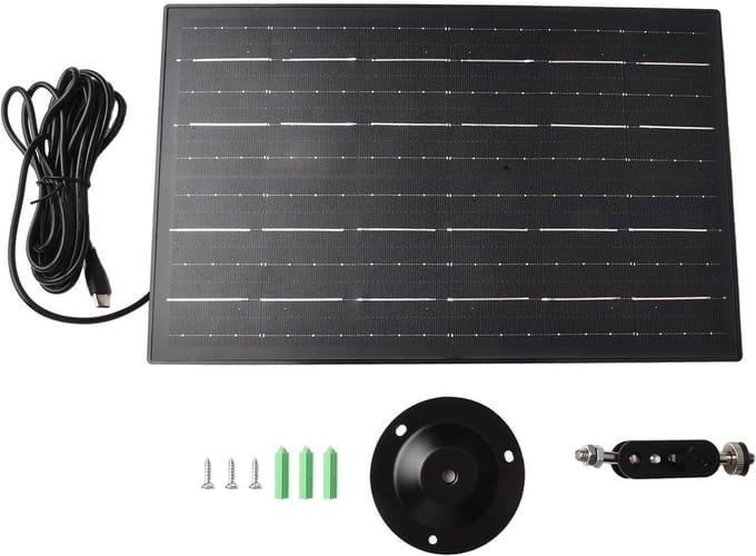 Zonnepaneel - Solar Charger - Camera Opladen - Continue Energie - 10W - Zwart
