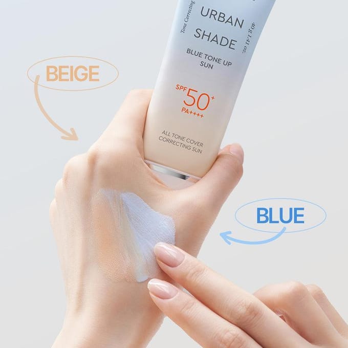 [DEWYTREE] Urban Shade Blue Tone Up Sun SPF 50+ PA++++ 40g white