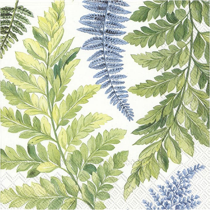 Feest servetten Botanisch thema - 20x - Groen - 3-laags - bladeren - 33 x 33 cm