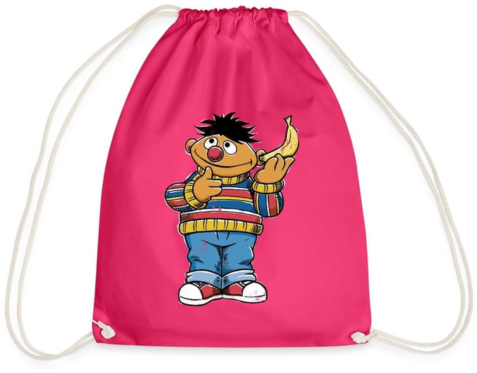 Sesamstraat Ernie Banana Telefoon Gymtas